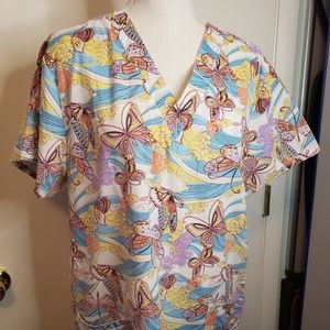 Butterflies Scrub Top